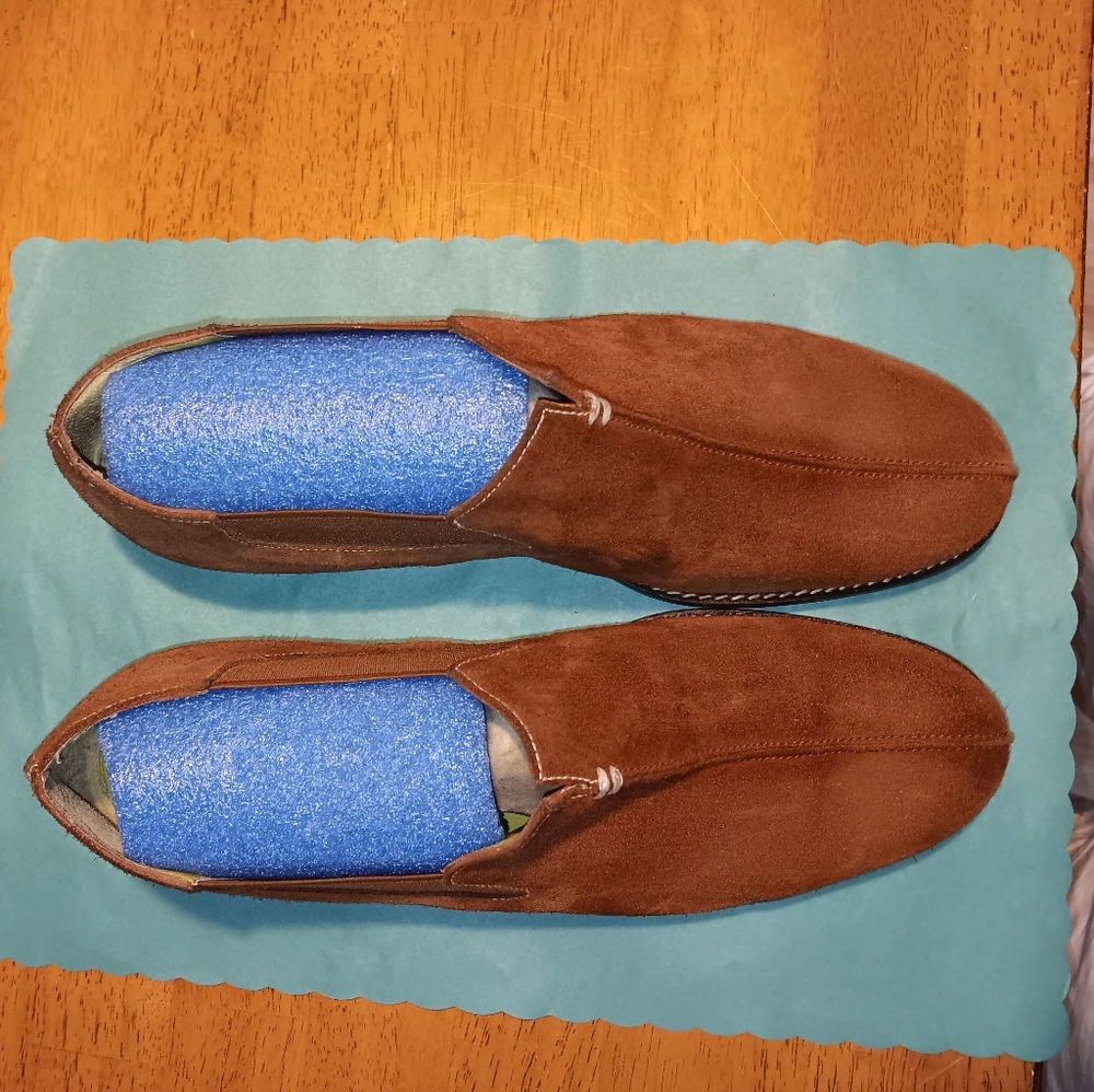 Donald J. Pliner Brown Suede Loafers